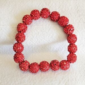 Elegant Red Beaded Bracelet